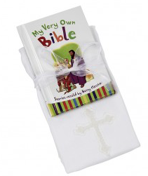 Jesus Loves Me Bible & Burp Cloth Gift Set