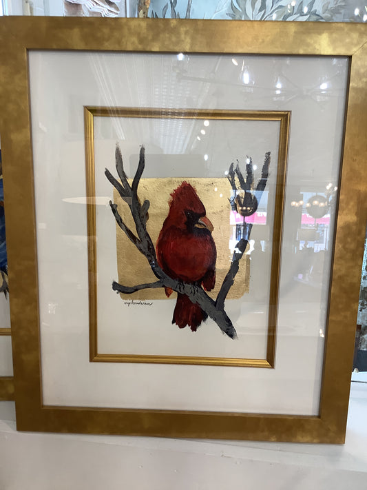 Custom Framed Cardinal Art