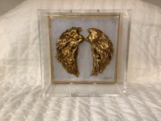 Guardian Angel Wings in Shadow Box