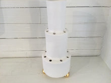 Load image into Gallery viewer, White/Gold 16 Hole Tuilpiere Vase
